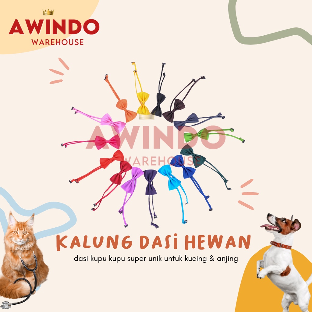 DASI KALUNG KUPU KUPU - Dasi Kupu Kupu Hewan Kucing Anjing