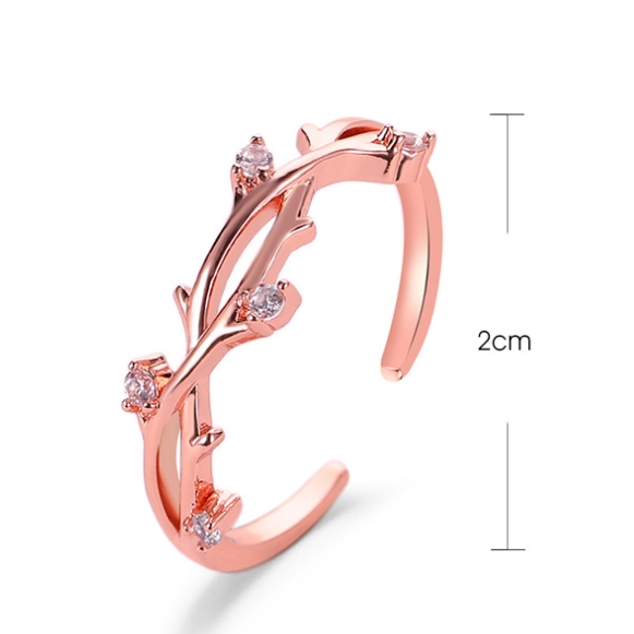 Cincin Berlian Cincin Terbuka Cincin Disesuaikan Cincin Aksesoris Fashion Wanita