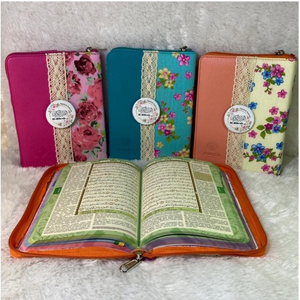 AL QURAN MUSLIMAH RAINBOW AL MIHRAB TERJEMAH DAN TAJWID RESLETING RENDA (MECCA QURAN) - UKURAN B6 REGULER