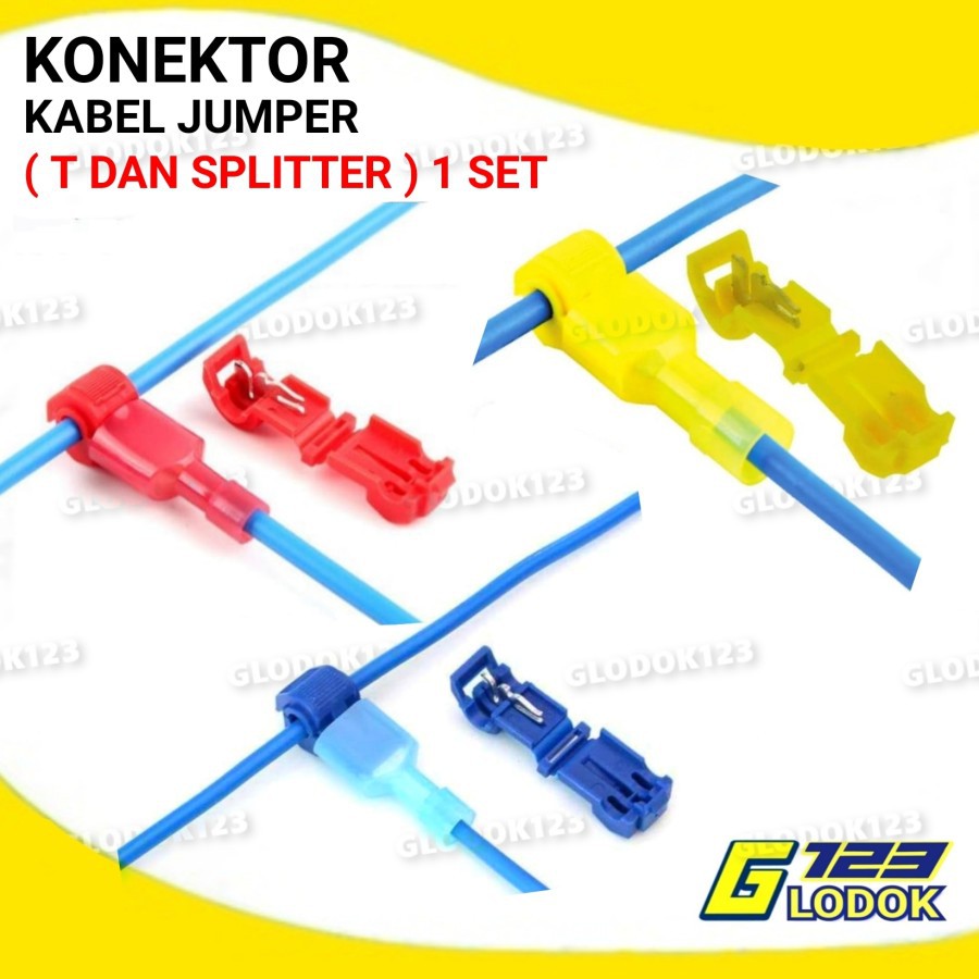 Konektor Kabel Jumper T dan Splitter 1 Set