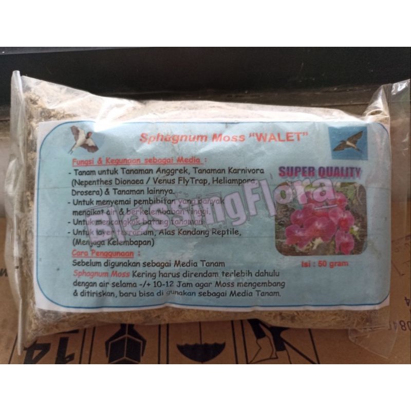 Media Tanam Anggrek Sphagnum Moss "Wallet"