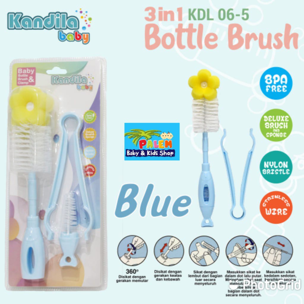 Kandila Bottle Brush sikat botol susu bayi KDL 06-5 3in1