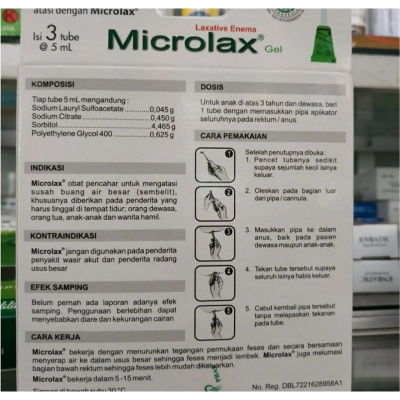 Microlax Gel box Isi 3 Tube @5ml