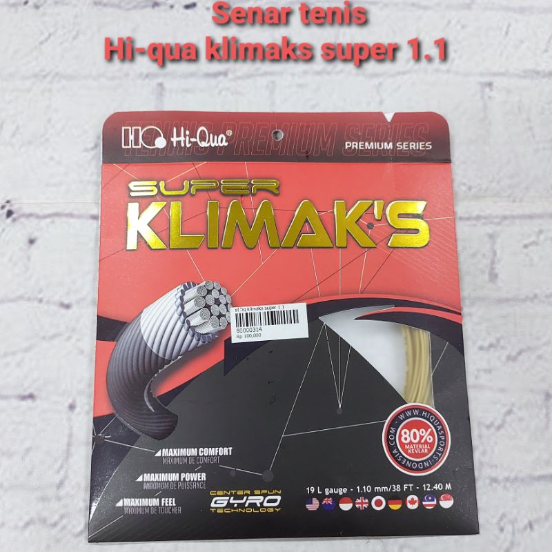 SENAR RAKET TENIS HIQUA KLIMAKS SUPER 1.1 ORIGINAL