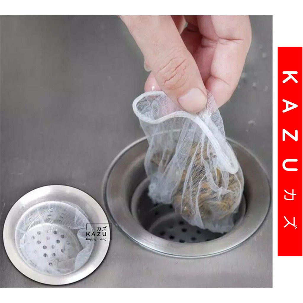 KAZU KHC103 100 pcs Kain Jaring Jala Saringan Air Wastafel Dapur Saluran Pembuangan Sink Anti Mampet