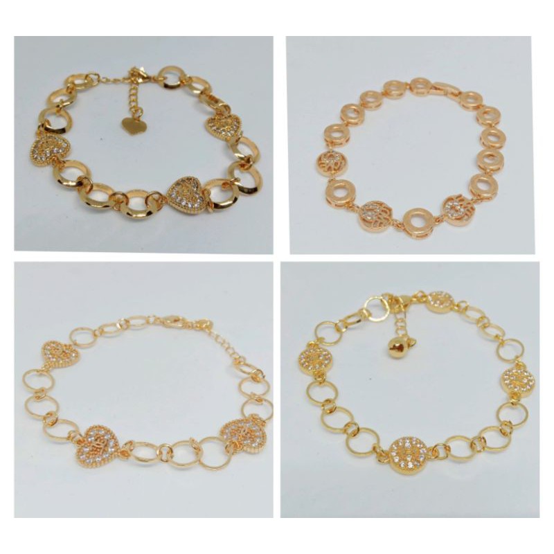 Sdr201. Gelang tangan xuping wanita dewasa lapis emas dgn mata zircon UK 20 cm