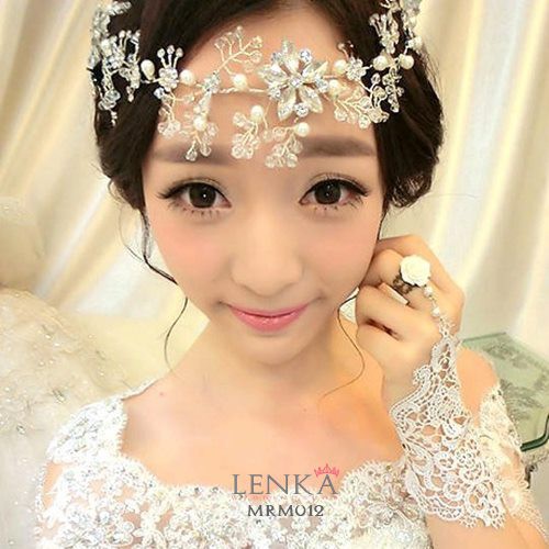 [BISA COD] BRIDAL TIARA WEDDING HEADPIECE PESTA PENGANTIN SILVER MRM012