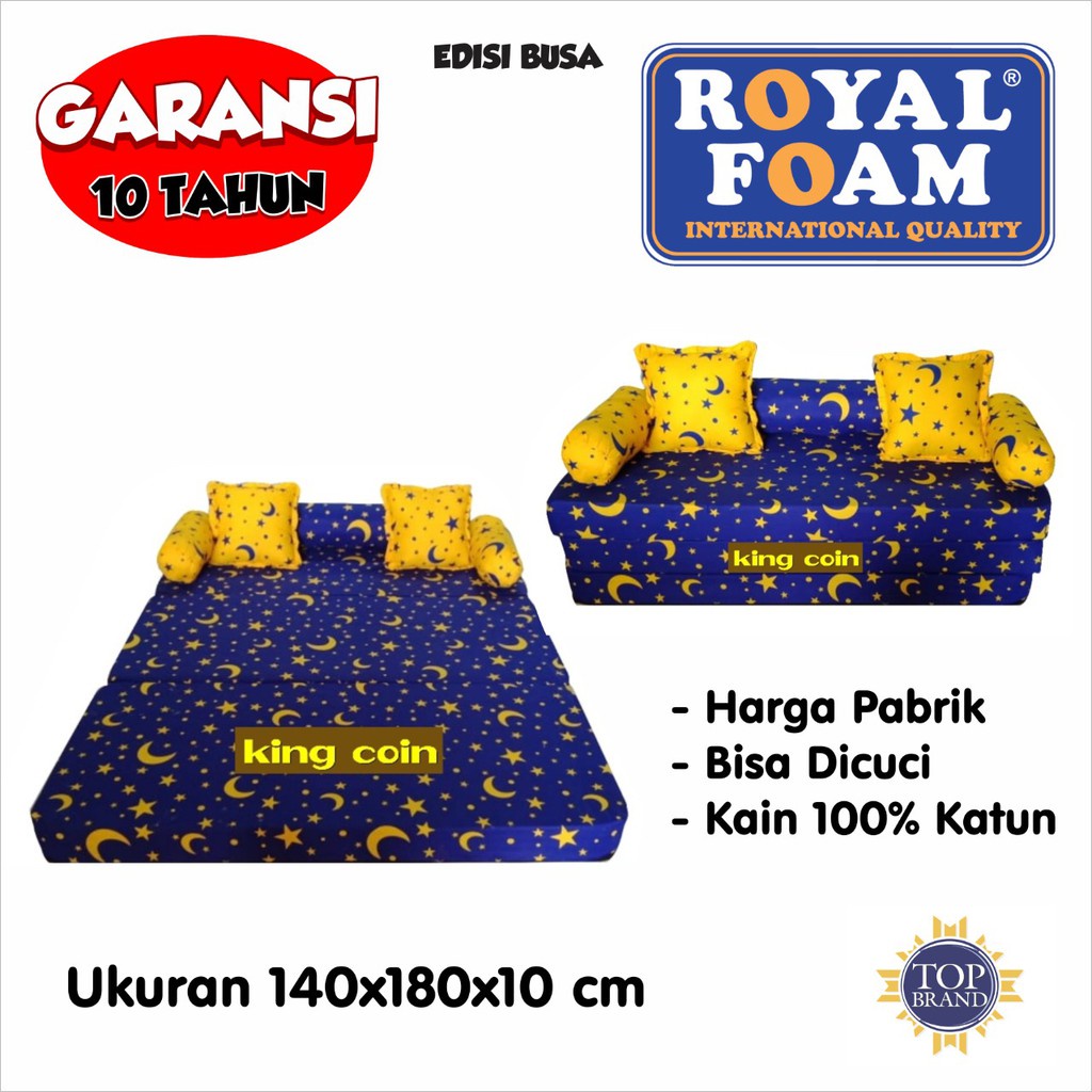 Kasur Lipat Garansi 10th Sofa Bed Busa Royal Foam Kasur Busa Super Kasur Lantai Anti Kempes Kasur Bu