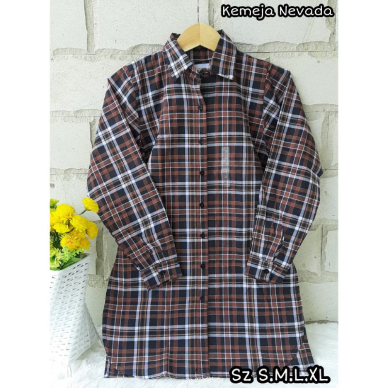 KEMEJA NEVADA ORIGINAL FULL TAG MURAH / HEM CEWEK NEVADA FULL TAG ORI TERMURAH / BAJU BRANDED MURAH 