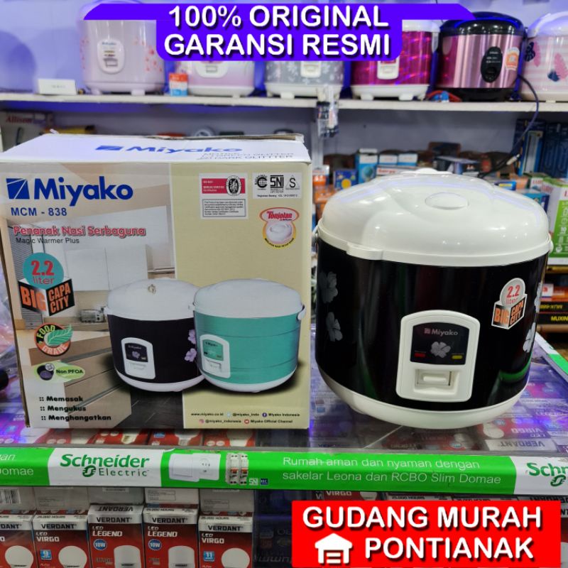 Rice cooker Miyako MCM 838 / Magic com miyako jumbo 2,2 Liter mejikom penanak pemasak nasi