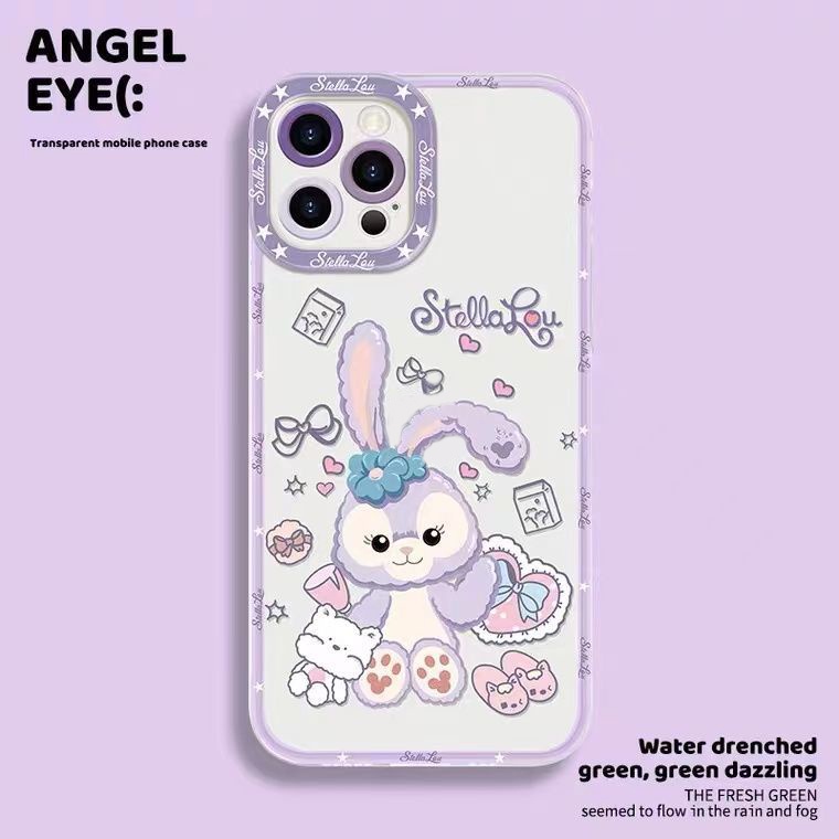 Soft Case TPU Transparan Motif Kelinci Untuk Iphone 13 12 Mini 11 Pro X XR XS Max SE 2020 6 6S 7 8 Plus