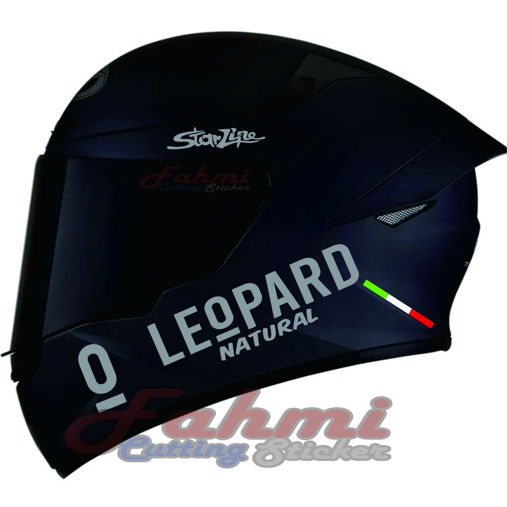 cutting helmet leopard bisa buat. full pace&amp;half face