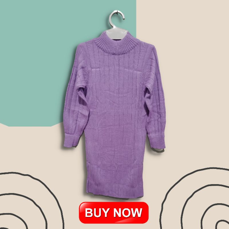 Dress anak perempuan sweater rajut long dress