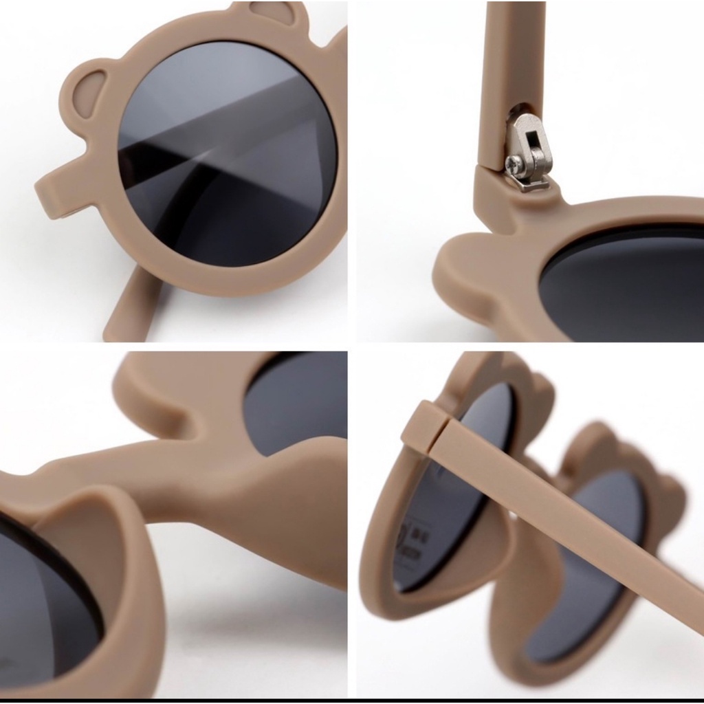 Kacamata Anak Beruang Fashion Telinga Beruang Kaca Mata Hitam High Quality Kids Sunglasses Kaca Mata Murah Import MH.ID