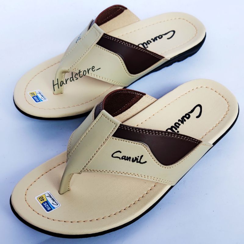 Sandal jepit Pria Terlaris / Sandal kulit Casual Premium / Sendal Santai Pria dewasa Kualitas Terbaik CNVL