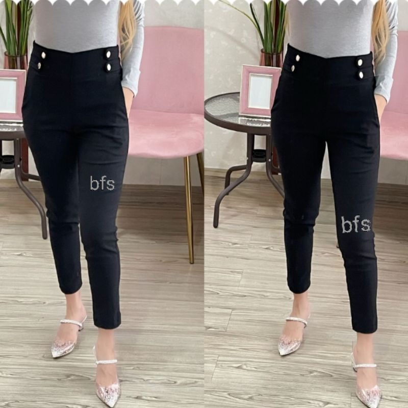 Celana Wanita SoftJeans Stretch Side Button 9421