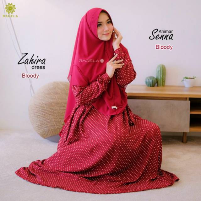 Zahira dress Bloody size S by Ragela Hijab