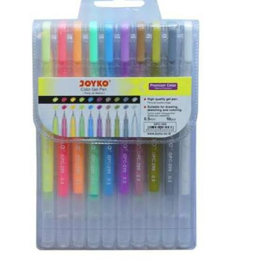 

♜ Joyko Gel Pen Set 10 Warna Soft Cocok Kertas Putih / Hitam Menggambar Mewarnai ➷