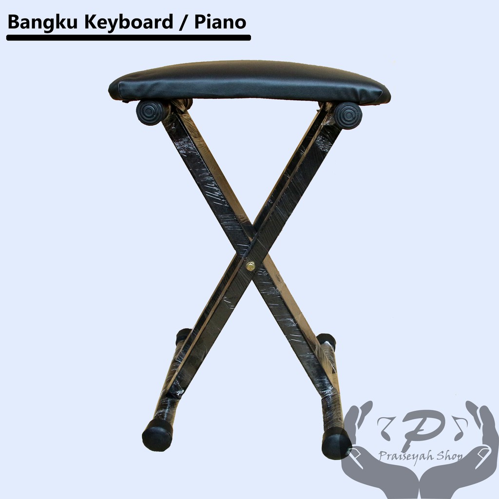 Kursi Keyboard / Bangku Piano Chair Double Kaki