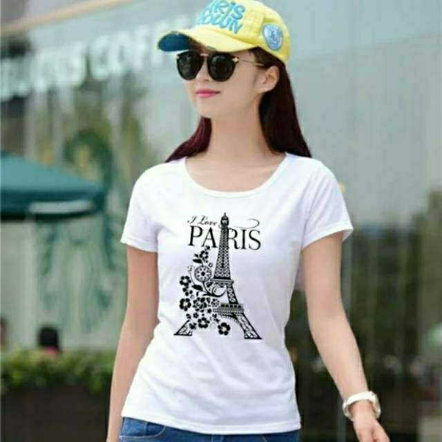 Jeslyn.Fashion Baju Kaos wanita Lengan Pendek Kekinian Abg dan Dewasa Adem dan Tebal,Pakaian wanita Atasan TShirt wanita Baju Kaos Cewek Dewasa,Remaja,Abg Tangan Pendek Terbaru Kekinian Murah Paris-1