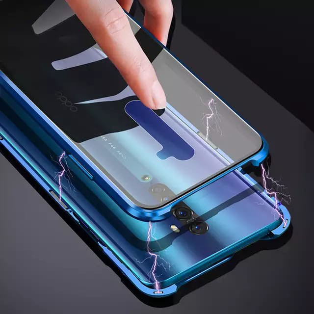 Oppo Reno 2F Magnetic Case Tempered Glass Back Cover