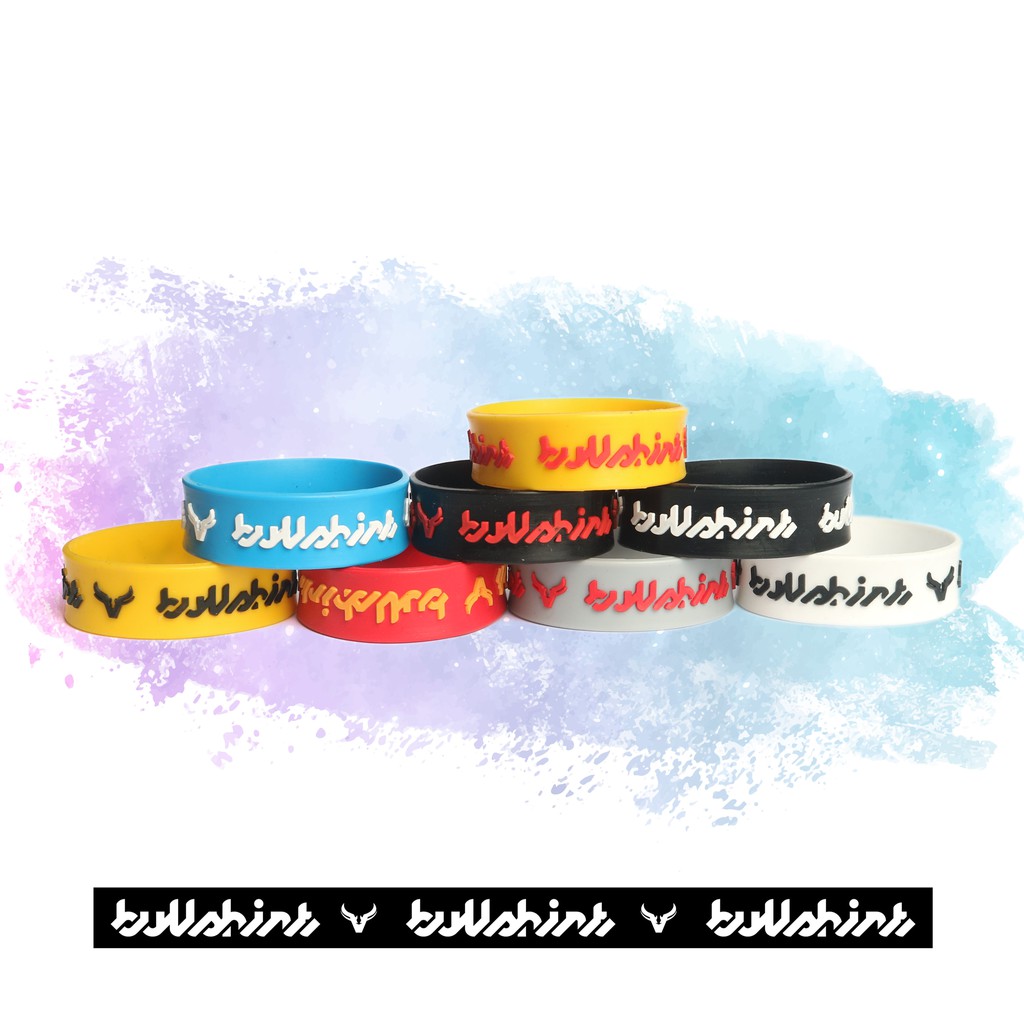 KEREN  GELANG TANGAN KARET / BRACELET DISTRO ORIGINAL BULLSHIRT (ISI 2 BUAH)