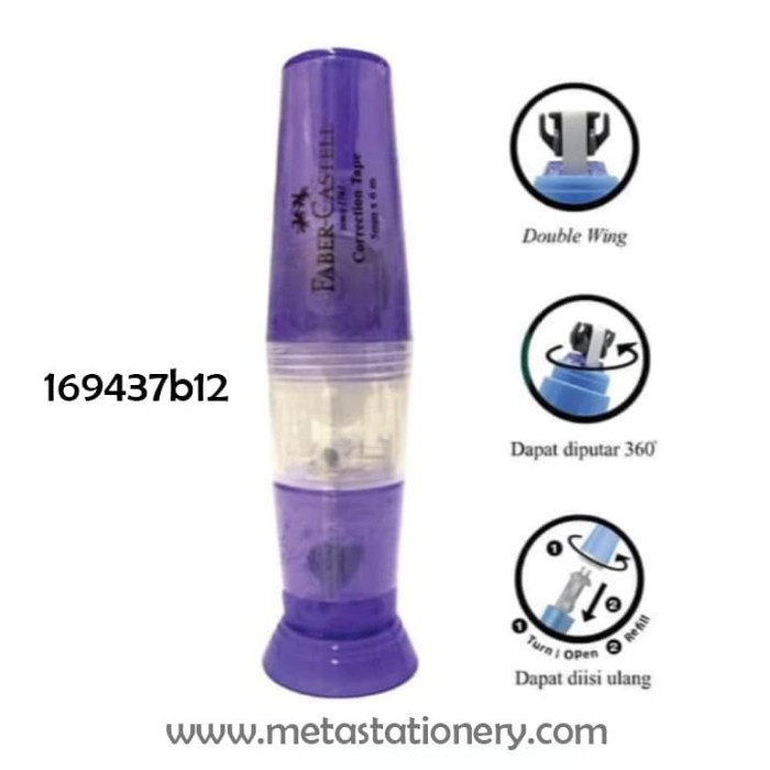 

Produk Correction Tape /Tip-Ex Kertas Qar-506 Purple Faber Castel (169437B12) Terbatas