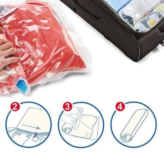 ✱ Plastik Vakum Bag Pakaian / Vacuum Bag Travel / Hand Roll Vacuum Bag ✳