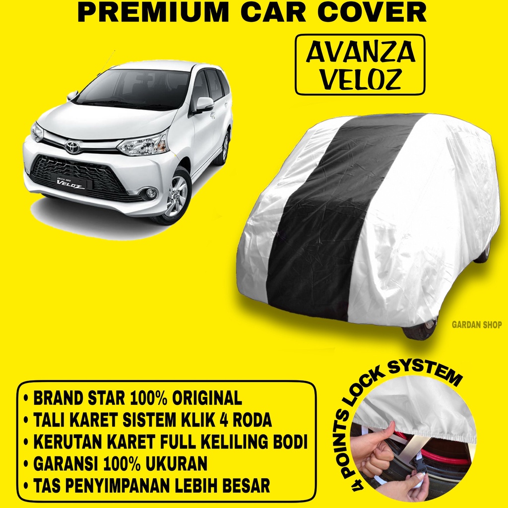 Body Cover AVANZA VELOZ SILVER HITAM Penutup Bodi Mobil Avanza Veloz Waterproof PREMIUM