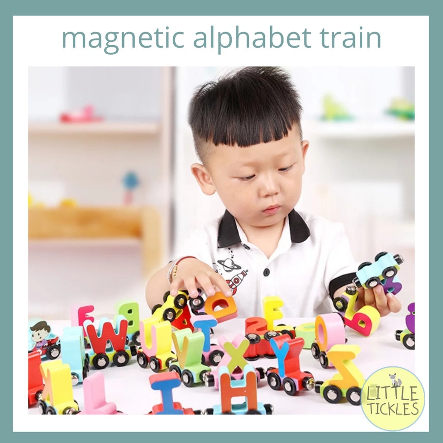 Wooden Magnetic Alphabet Train