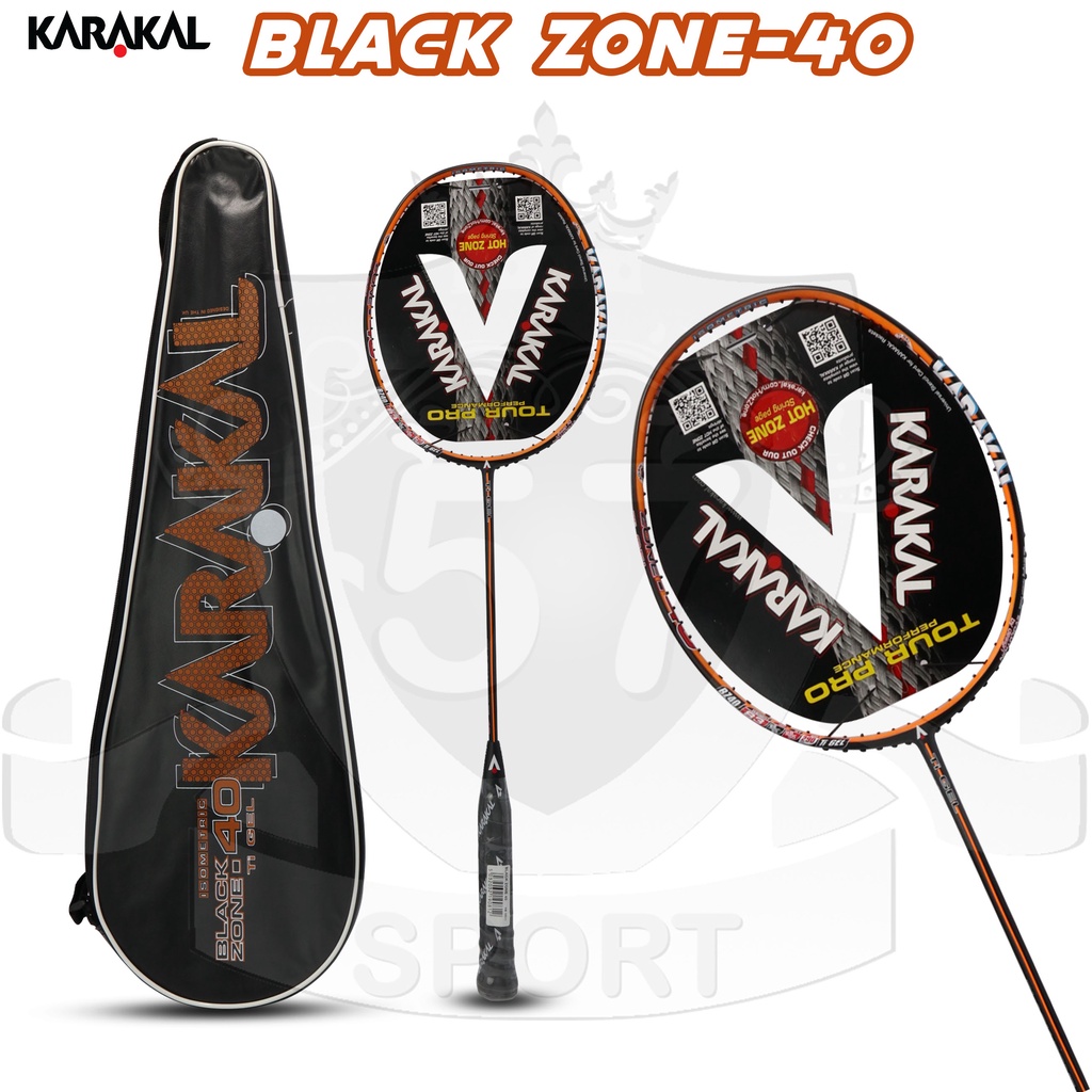 Raket Badminton Karakal Black Zone 40 Bonus Senar dan Tas