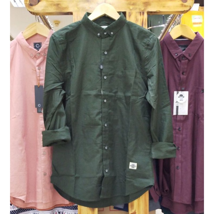 Kemeja Pria Polos Lengan Panjang Original, Kemeja Pria Distro, Kemeja Pria Basic, Kemeja Pria Keren 
