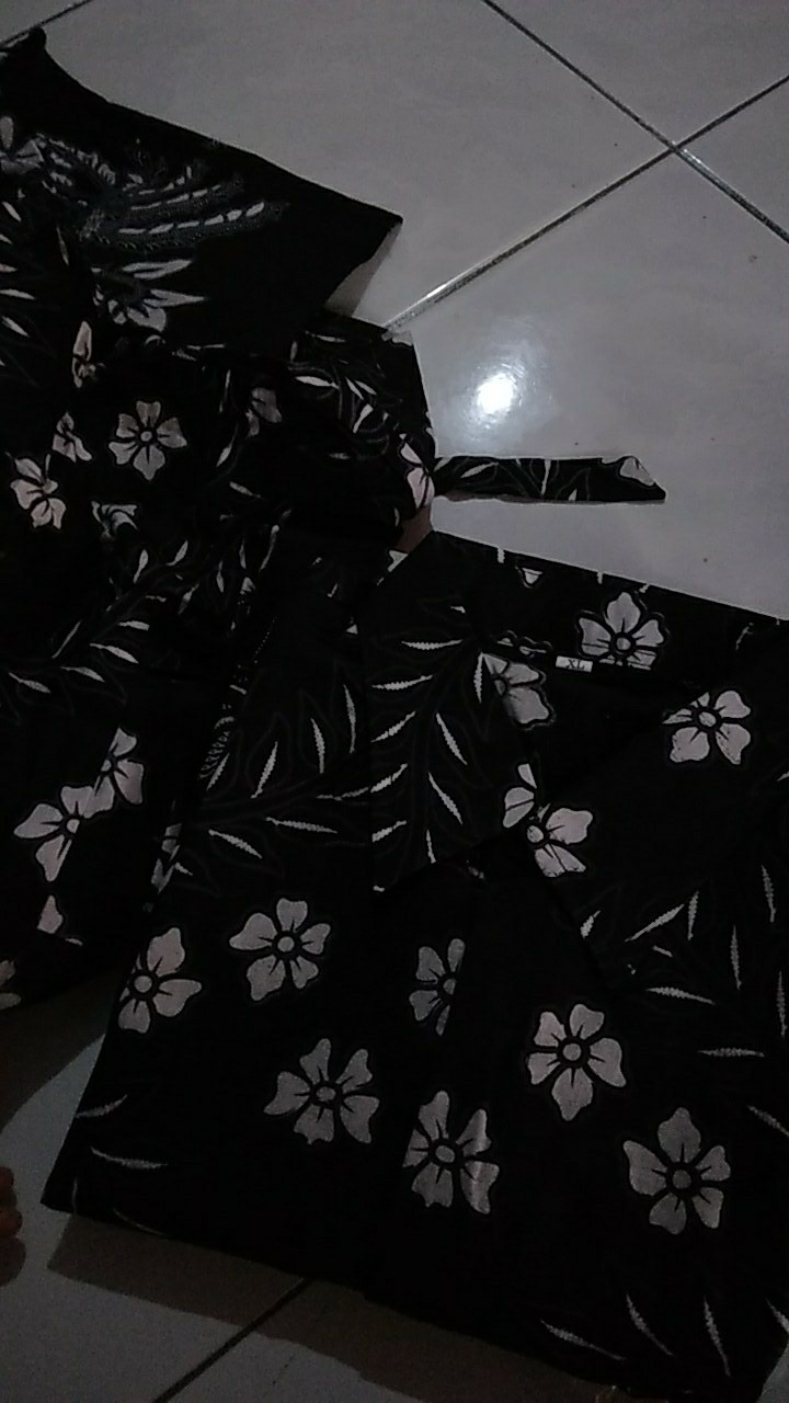 Batik Couple Keluarga Sania Ruffle Ori Ndoro Jowi Dnt Cendrawasih Abu