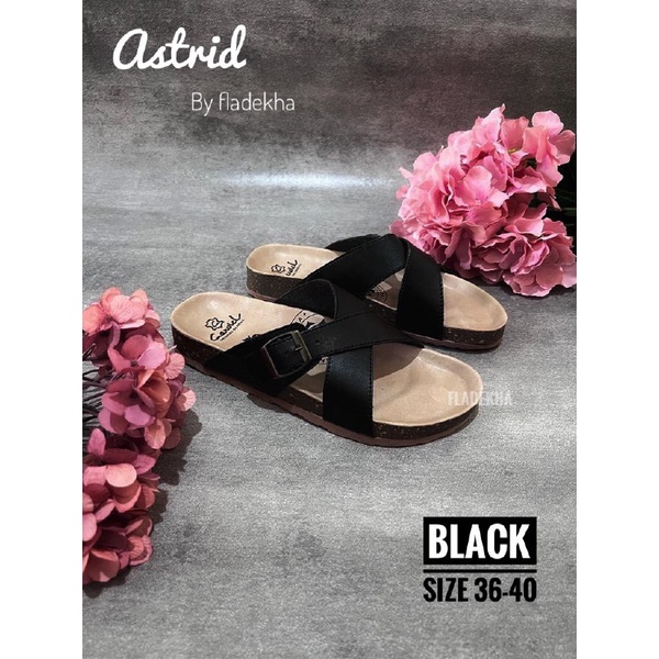 SANDAL WANITA TALI SILANG/ SANDAL REMAJA TRENDY/ SANDAL CEWEK TERKINI/ SANDAL FLAT ASTRID BY FLADEKHA