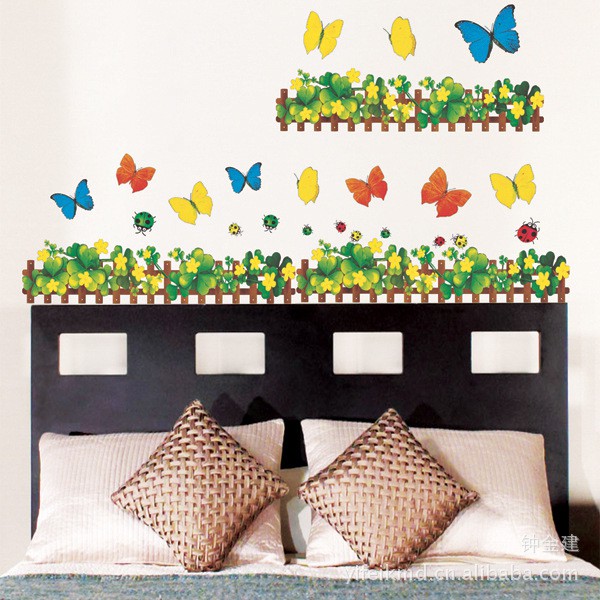 RELIZA WALL STICKER RUMPUT HIJAU BUNGA GREEN GRASS FLOWER AY926 STIKER DINDING