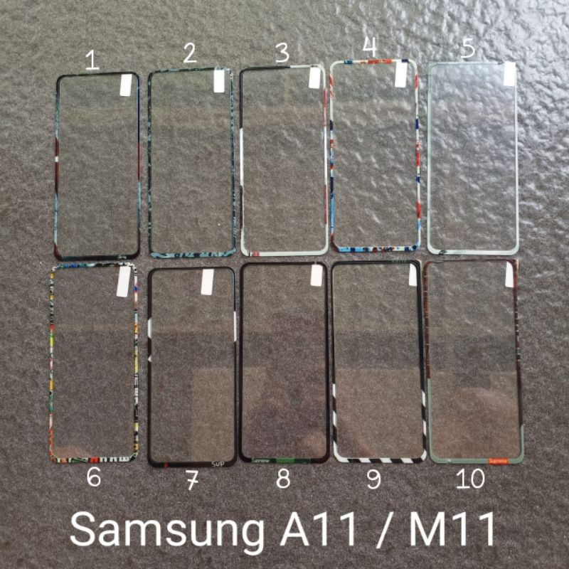 Tempered glass Samsung A11 M11 ( 6 motif ) motif gambar karakter anti gores kaca screen guard pelindung layar