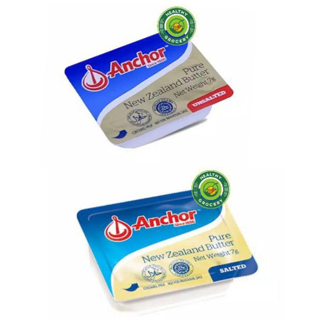 Anchor Salted / Unsalted Butter 7gr  (harga untuk 8 pcs)