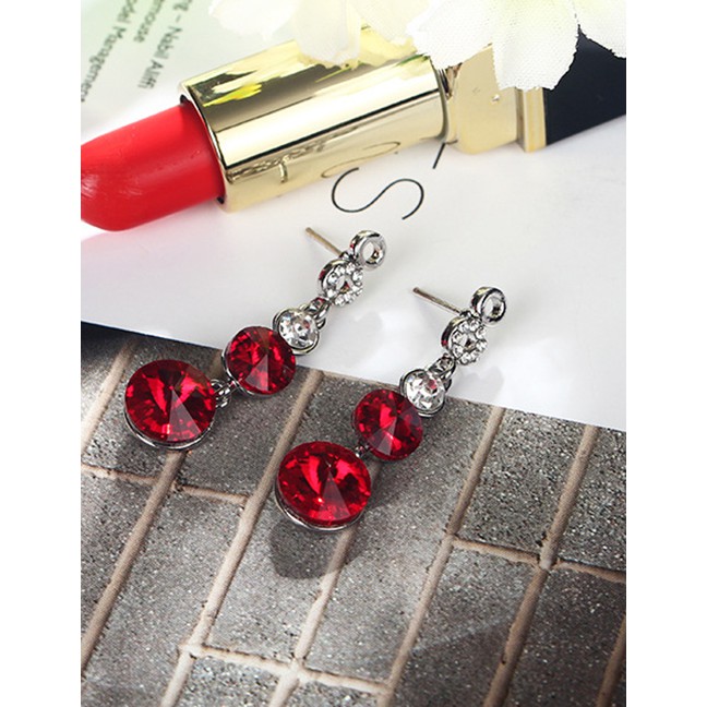 LRC Anting Tusuk Fashion Color Diamond Decorated F0442X