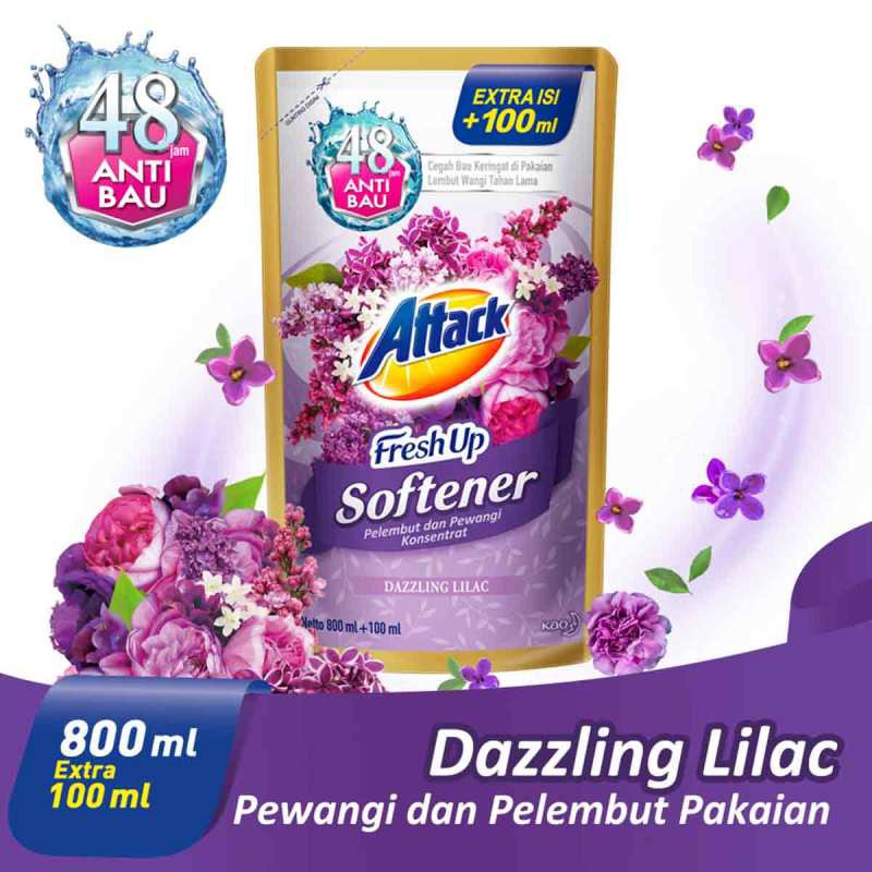 ATTACK FRESH UP SOFTENER DAZZLING LILAC - 800 + 100 ml