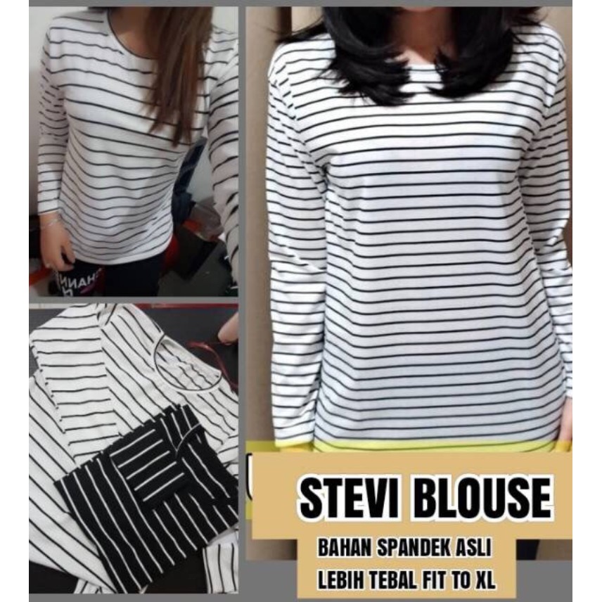 VS -  KAOS PANJANG SALUR STEVY L,XL,XXL  JUMBO TERMURAH / STEVI / STEVIA TOP  ADEM TSHIRT