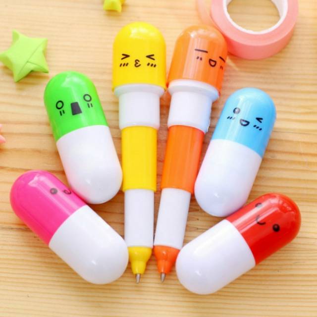 

ES035 PULPEN Pena Kapsul bentuk Unik Warna Warni