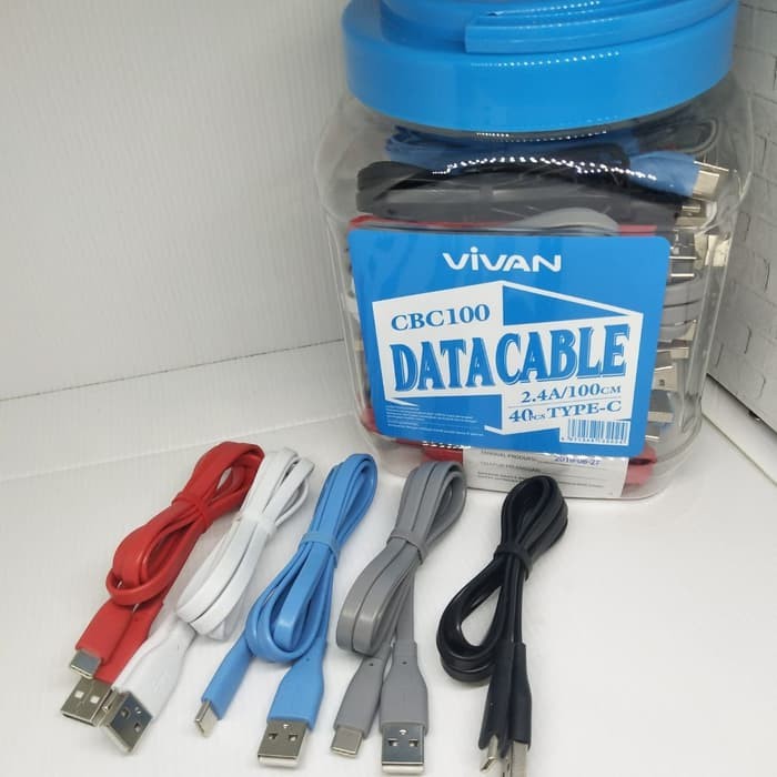 Vivan CBC100 Kabel Data Type-C 2.4A 1M Data Cable ORIGINAL