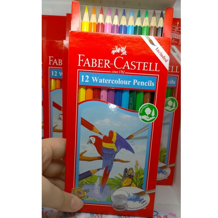 

Faber Castell water colour pencils 12 warna (PANJANG)