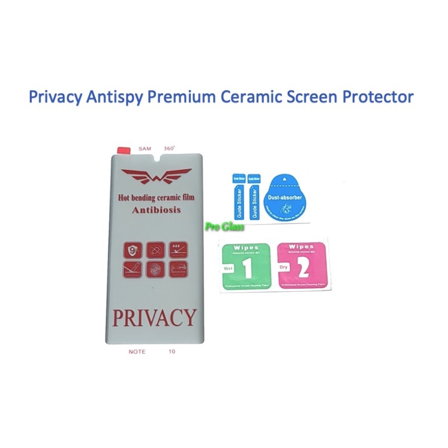 Samsung Note 10 / PLUS Full Privacy Antispy Ceramic Screen Protector