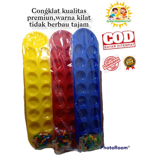 Mainan Anak anak Congklak plastik murah warna Premium Mainan Dakon