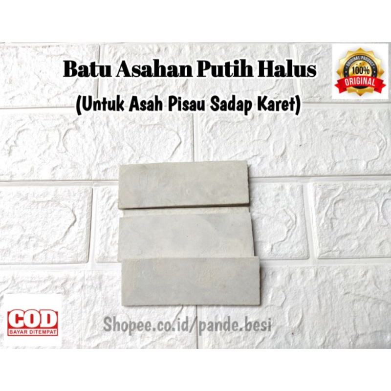 BATU ASAHAN HALUS PUTIH / BATU ASAH PISAU SADAP KARET