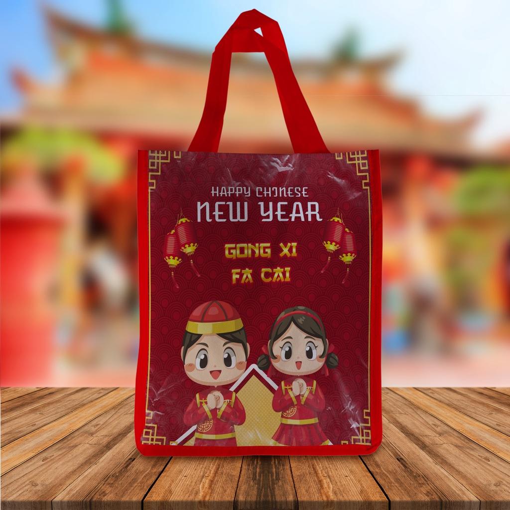 Tas Imlek / Goodie Bag READY STOK LANDSCAPE DAN POTRAIT (T25 X P30 X L14 / T30 X P25 X L14)