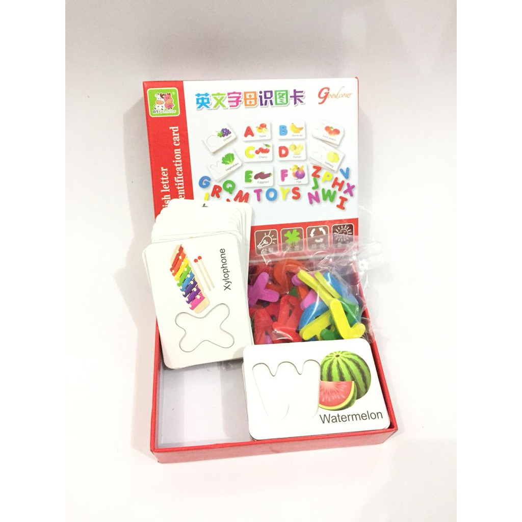 

grosir wooden learning card minimum 3 buah