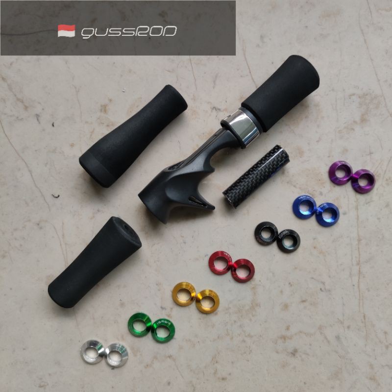 reelseat BC + carbon tube reel seat gagang joran satu set untuk baitcasting siap rakit