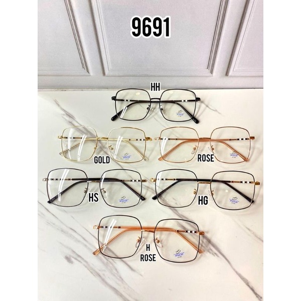 frame 9691 kacamata wanita terbaru termurah bisa pakai normal minus plus cylinder photocromik blue r